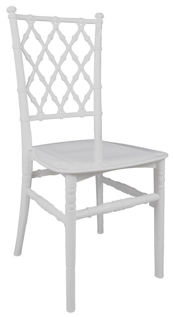 Silla TRENZA, apilable, polipropileno blanco