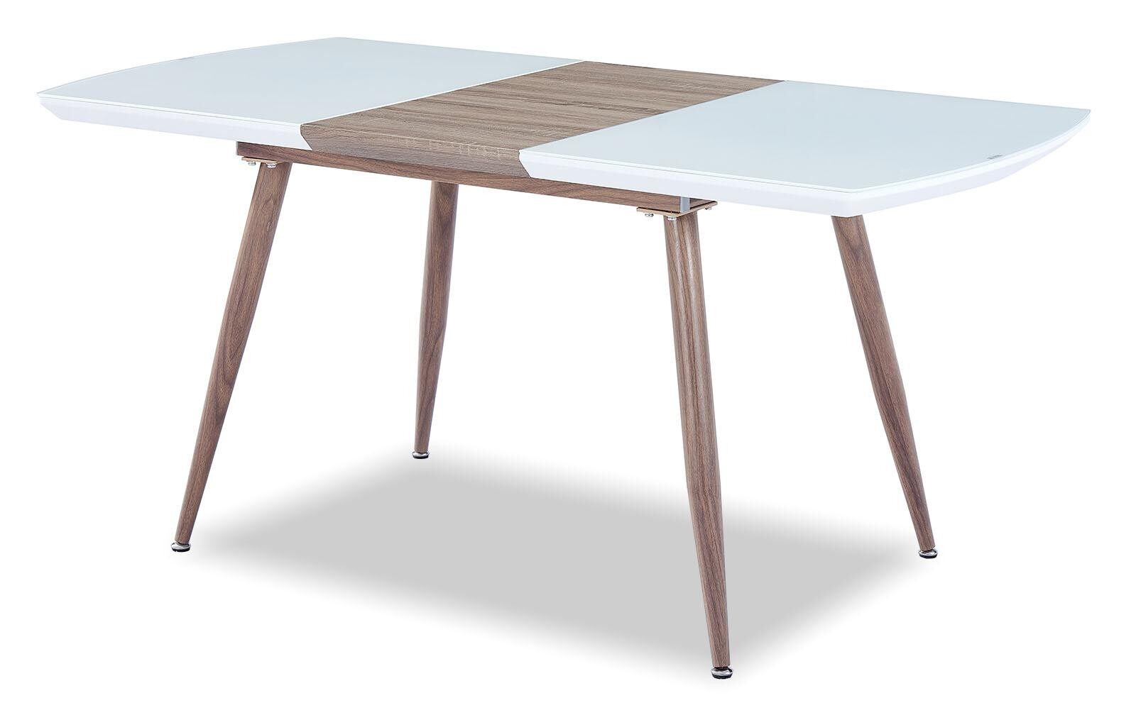 Mesa SOHAIL, extensible, metal, madera, cristal,140 ~ 180×80 cms