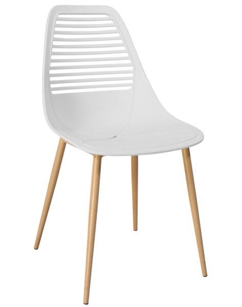 Silla UNCIBAY, metal, polipropileno blanco