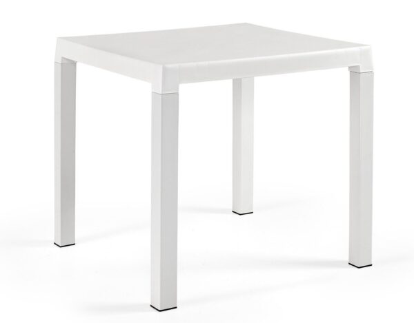Mesa DITA, polipropileno blanco, 80 x 80 cms