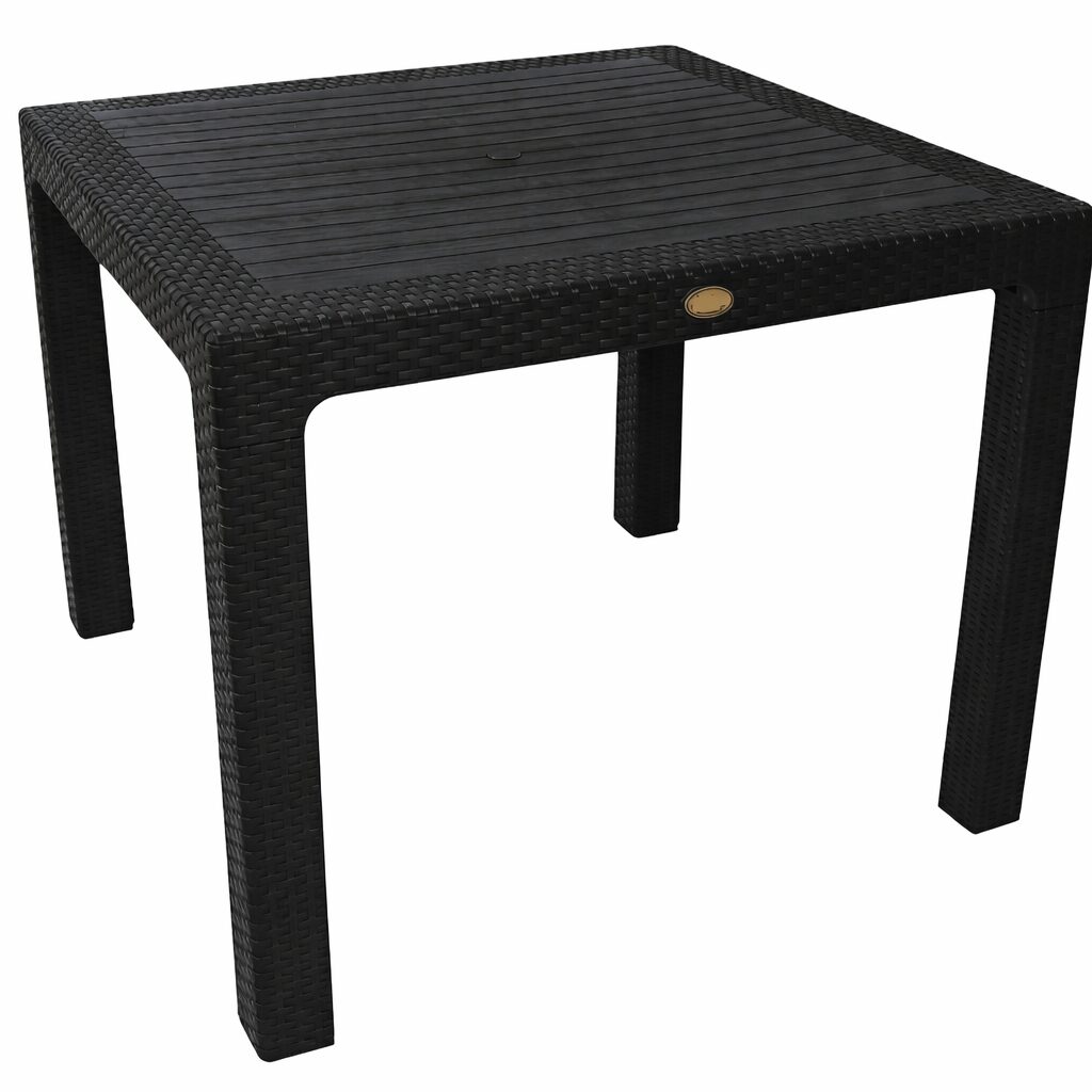 Mesa MIJAS, polipropileno negro, 90 x 90 cms