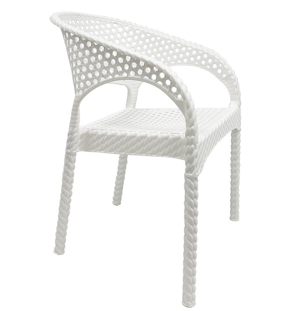 Sillón CALVIN, apilable, polipropileno blanco