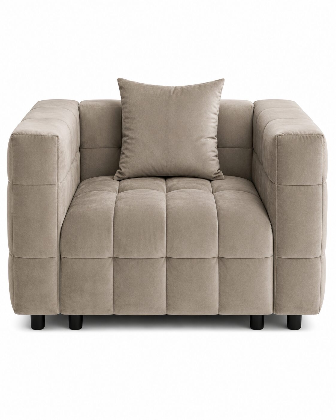 Sillón LORING, tejido velvet gris claro 25