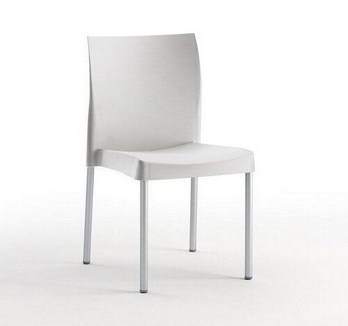 Silla SANDRA, aluminio, polipropileno gris*