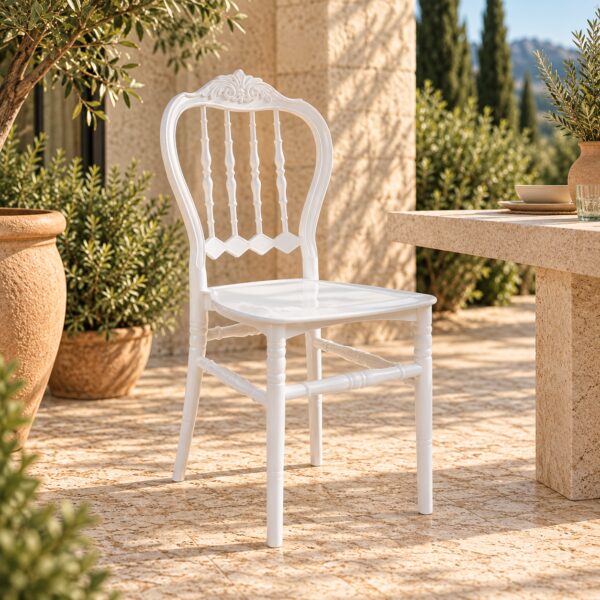 Silla LIRA, apilable, polipropileno blanco