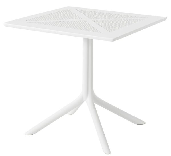 Mesa JÁVEA 97, polipropileno blanco, 80 x 80 cms
