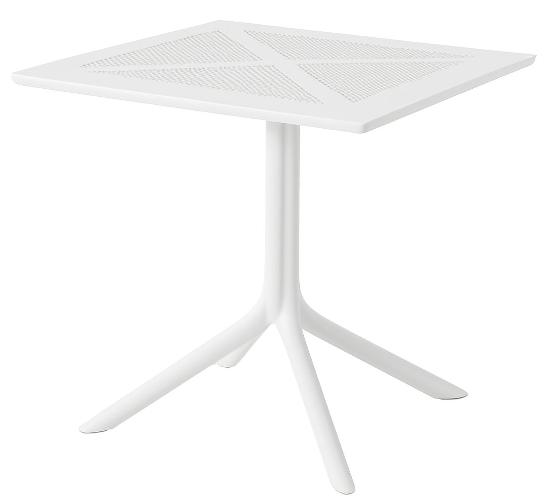 Mesa JÁVEA 97, polipropileno blanco, 80 x 80 cms