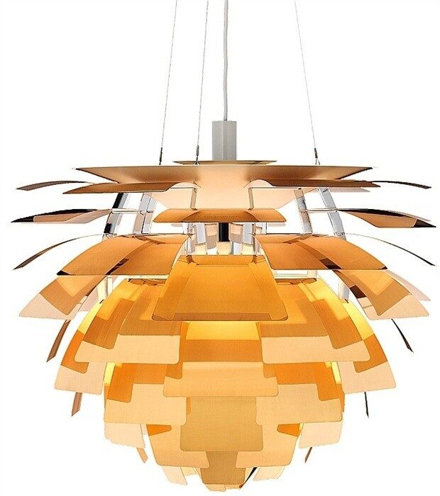 Lámpara ARTIC, aluminio, dorada, 60 cms. de diámetro
