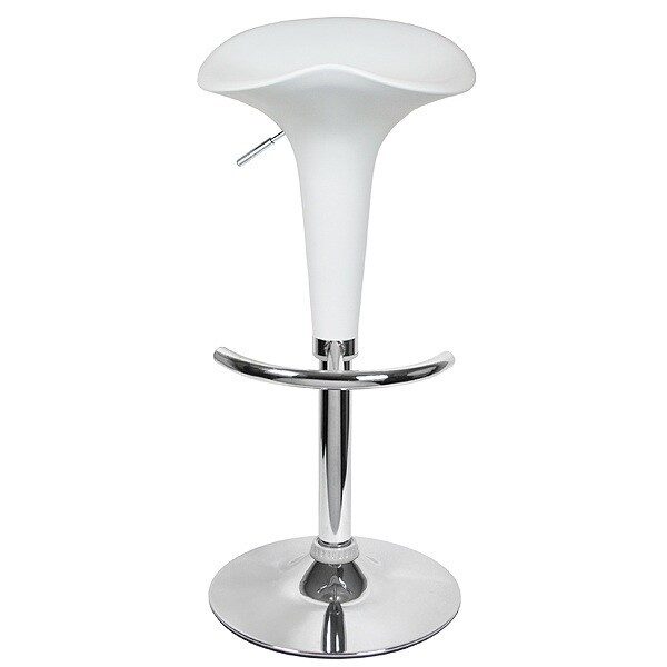 Taburete NORMAN ( L ), cromado, abs blanco