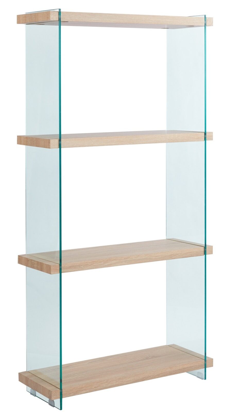 Estantería OSIRIS NEW, madera, cristal templado, 84x30x165 cms