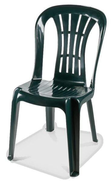 Silla CANARIAS, monoblock, apilable, verde