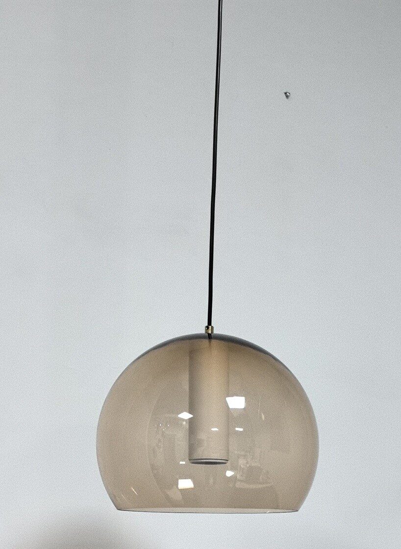 Lámpara SAMIS, colgante, poliestireno, 30 cms diámetro, led, color fumé