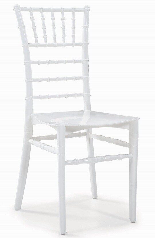Silla CHIAVARI 77, apilable, polipropileno blanco