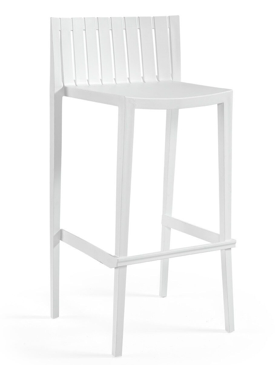 Taburete CHOPIN 99, apilable, polipropileno blanco