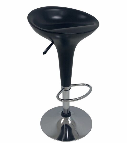 Taburete AUSTIN ( M ), cromado, abs negro mate