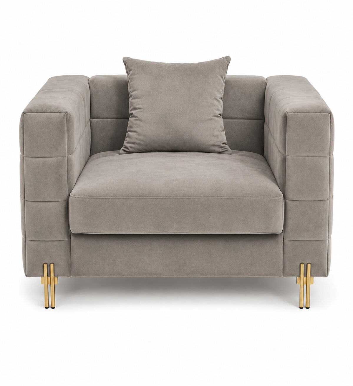 Sillón LARIOS, tejido velvet gris claro 25