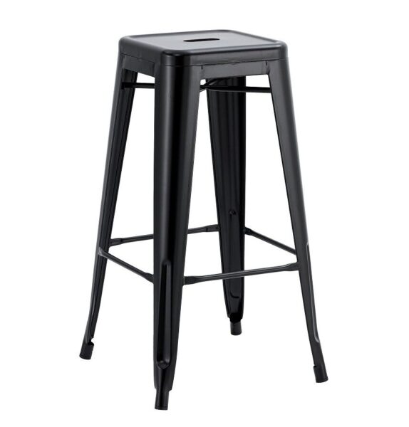 Taburete TOL EK LIMITED, acero, negro