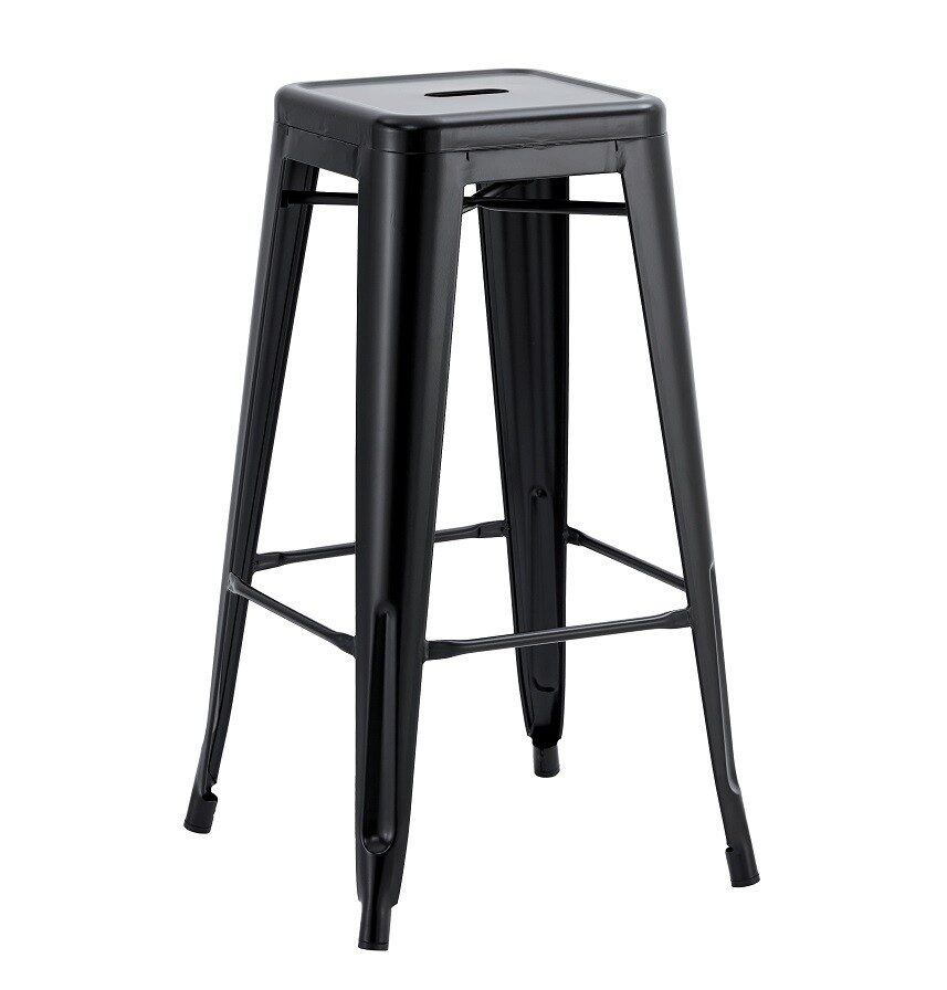 Taburete TOL EK LIMITED, acero, negro