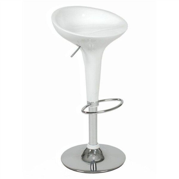 Taburete AUSTIN ( M ), cromado, abs blanco