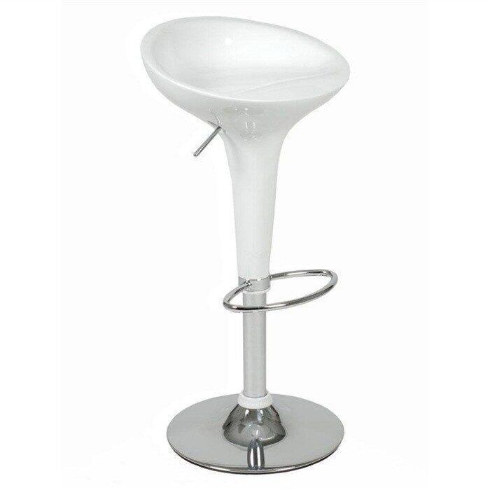 Taburete AUSTIN ( M ), cromado, abs blanco