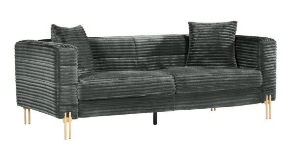 Sofá LARIOS, 3 plazas, tejido corduroy gris