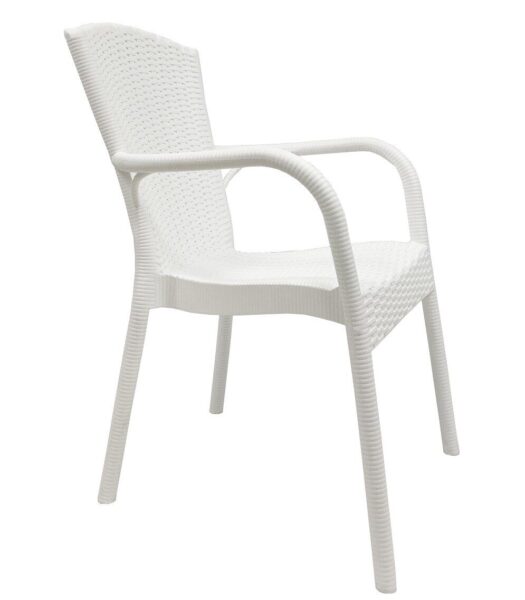 Sillón NESTOR, apilable, polipropileno blanco