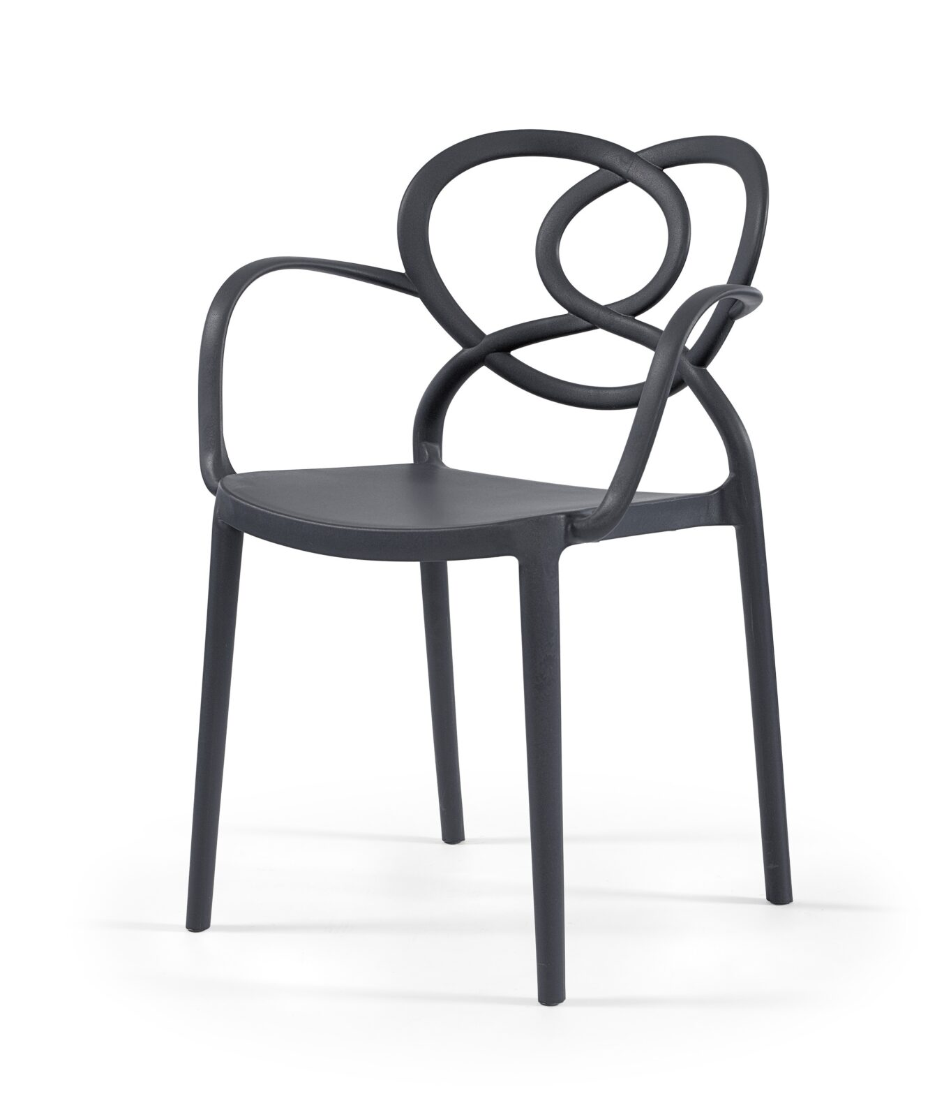 Sillón LOVE, apilable,  polipropileno antracita