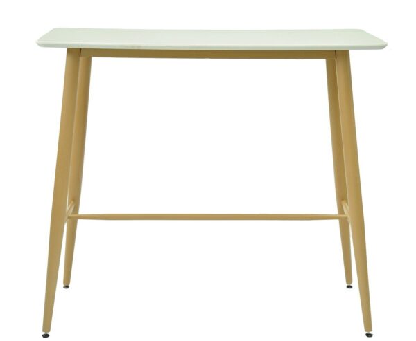 Mesa alta GOBBI, metal, blanca, 120 x 60 cms