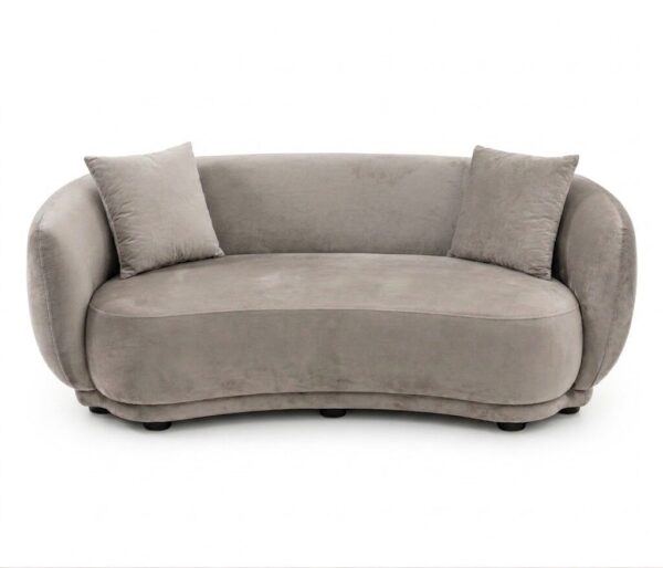 Sofá Rachel, 3 plazas, tejido velvet gris claro 25