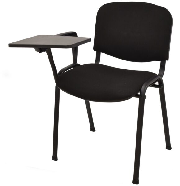 Silla NIZA NEW AM, brazo pala a derecha, chasis negro, tejido negro