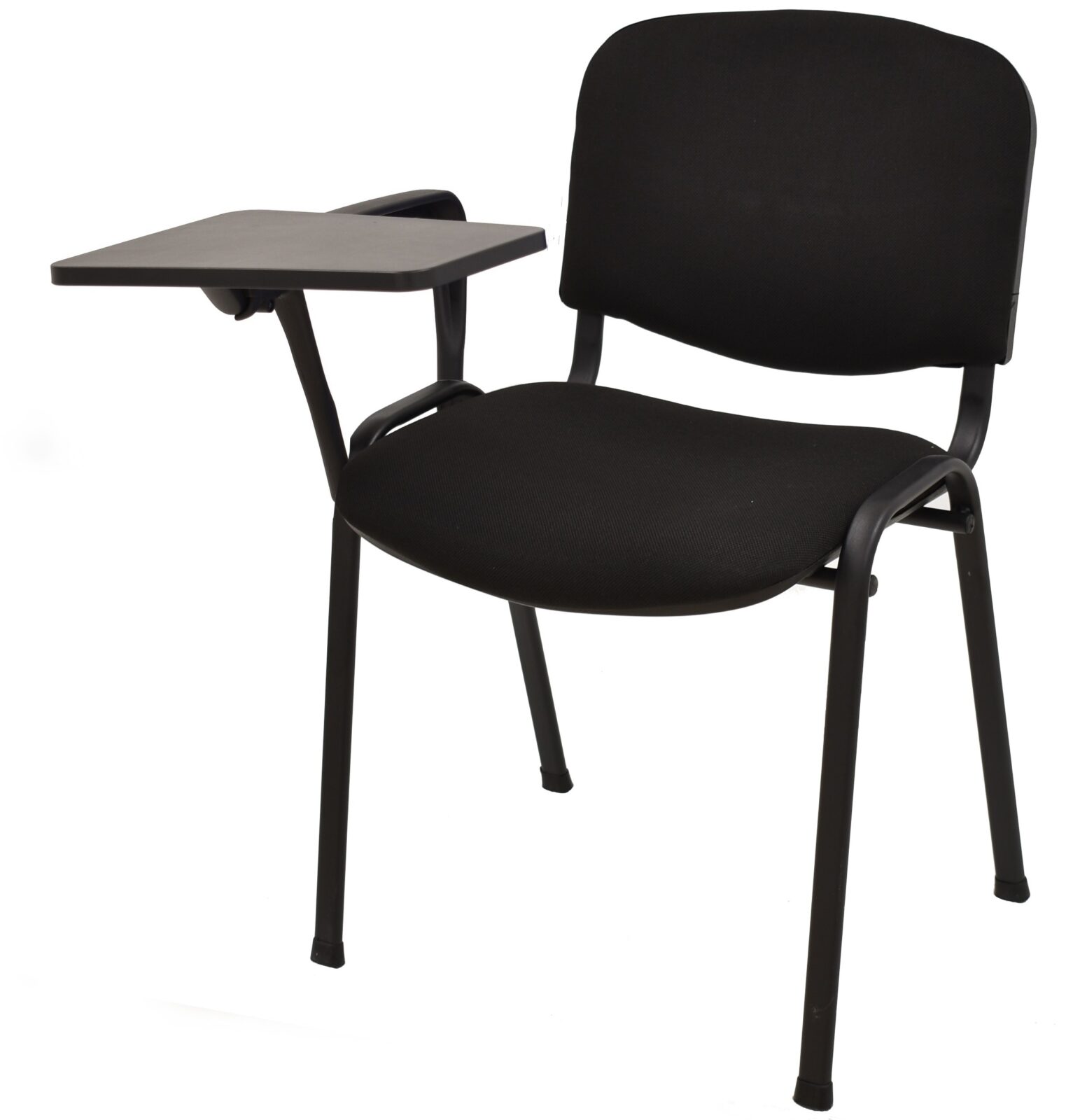 Silla NIZA NEW AM, brazo pala a derecha, chasis negro, tejido negro