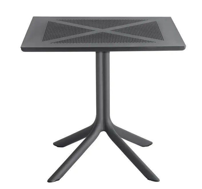 Mesa JÁVEA 97, polipropileno negro, 80 x 80 cms