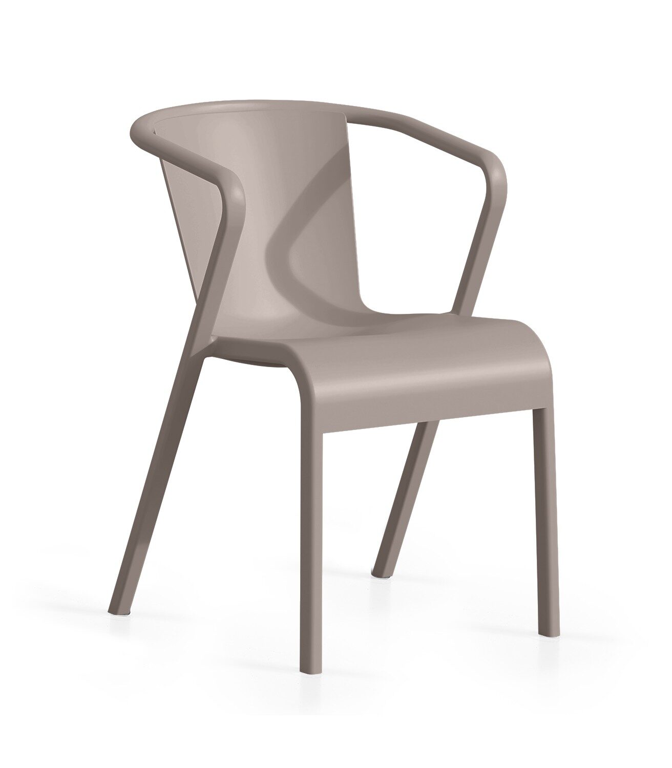 Sillón LUGO, apilable,  polipropileno tórtora