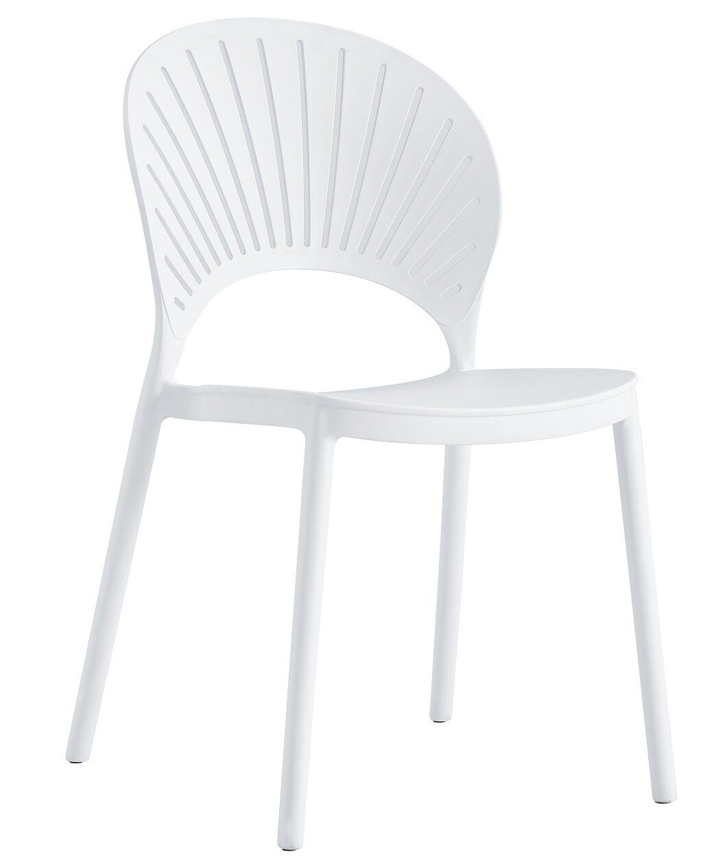 Silla ABANICO, apilable, polipropileno blanco