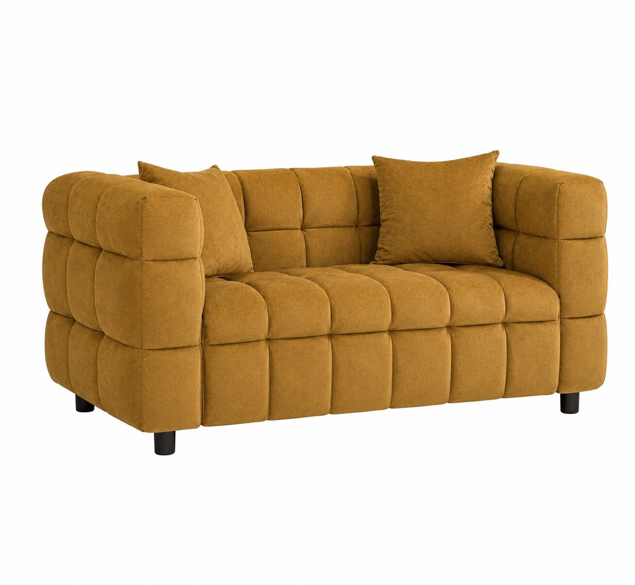 Sofá LORING, 2 plazas, tejido velvet camel 34