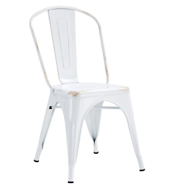 Silla TOL EK VINTAGE, acero, blanco