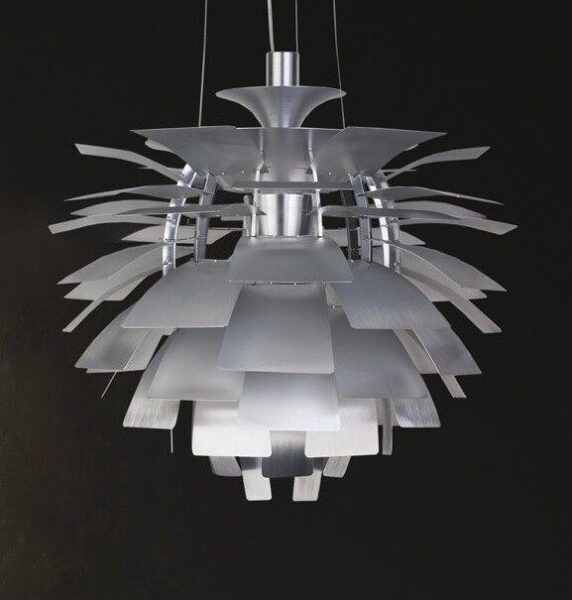 Lámpara ARTIC, aluminio, plata, 48 cms. de diámetro