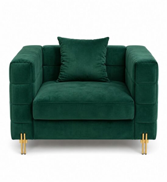 Sillón LARIOS, tejido velvet verde oscuro 42