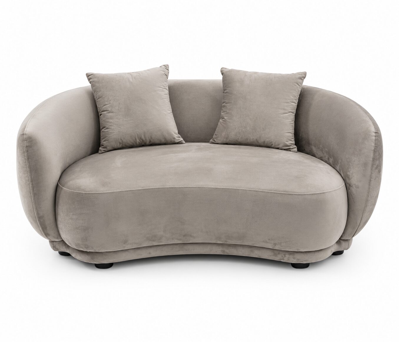 Sofá Rachel, 2 plazas, tejido velvet gris claro 25