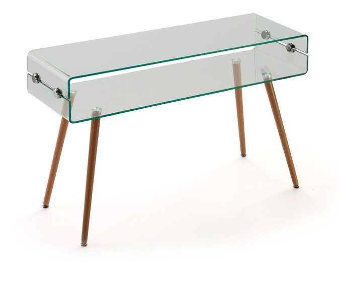 Consola HOLANDA-120TR, madera, cristal, 120×40 cms