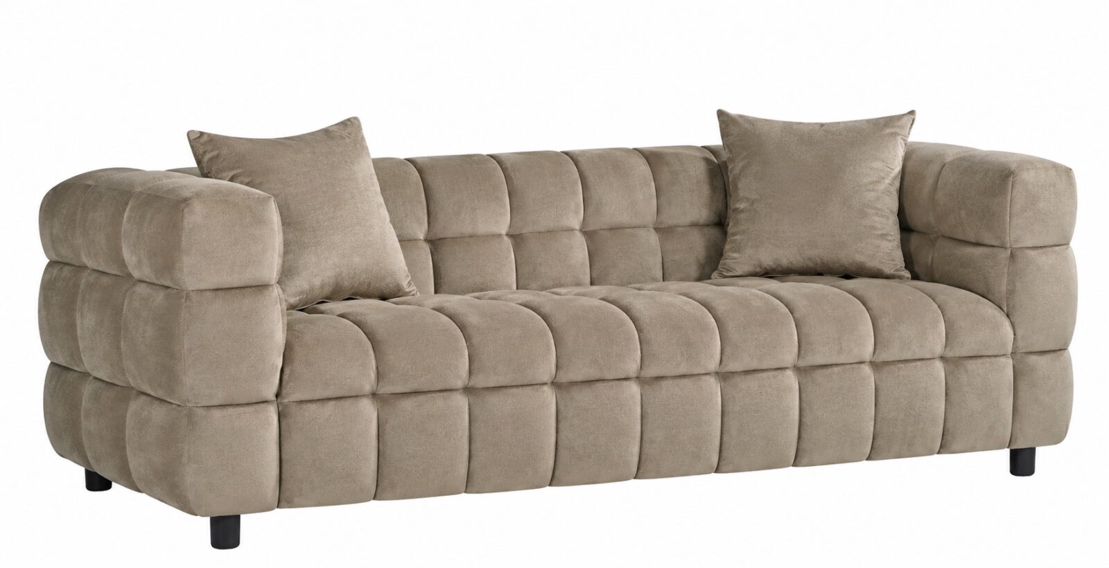 Sofá LORING, 3 plazas, tejido velvet gris claro 25