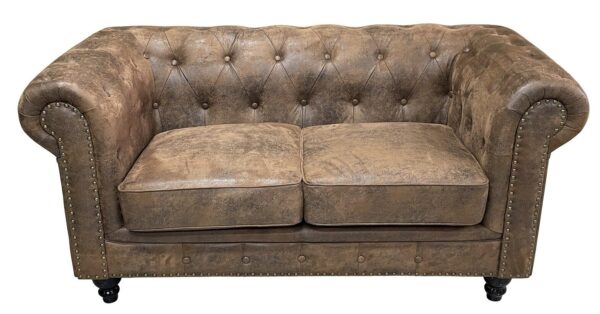 Sofá CHESTER PREMIUM, 2 plazas, similpiel vintage