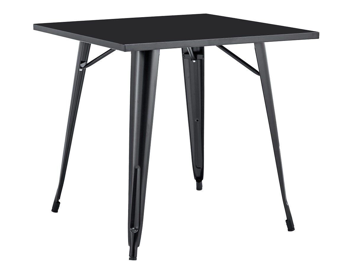 Mesa TOL EK LIMITED, acero, negra, 80×80 cms