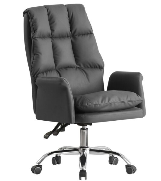Sillón de oficina MAINZ, alto, giratorio, similpiel gris