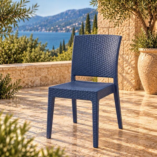 Silla LIDO, apilable, polipropileno gris oscuro