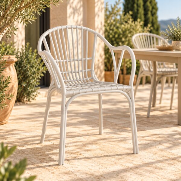 Sillón AMALFI, apilable, polipropileno gris pálido