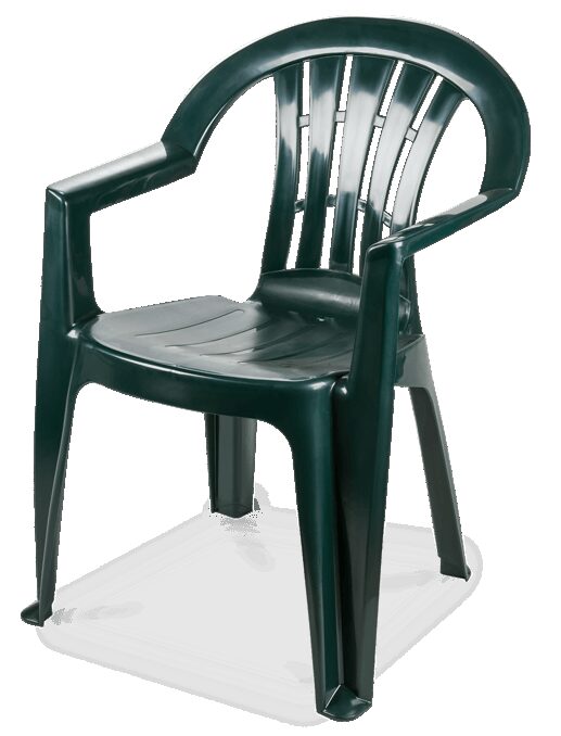 Sillón CANARIAS, monoblock, apilable, verde