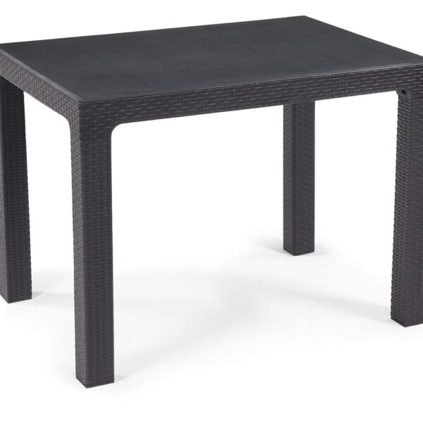 Mesa MIJAS, polipropileno antracita, 100 x 70 cms