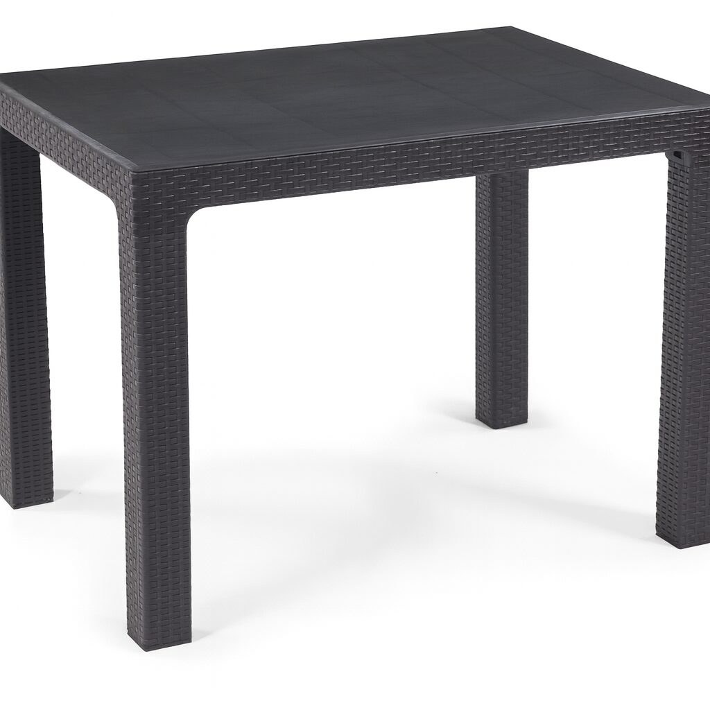 Mesa MIJAS, polipropileno antracita, 100 x 70 cms