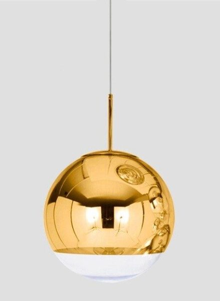 Lámpara KARIM, colgante, cristal, dorado – transparente, 30 cms de diámetro